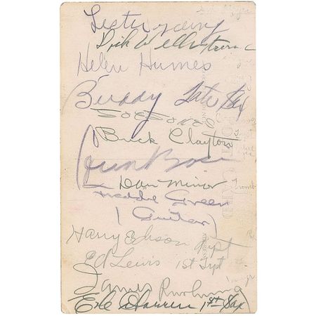 Lot #805 Lester Young Postcard - Image 1