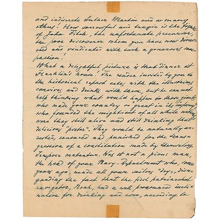 Lot #750 Ignace Paderewski: Paderewski writes with eloquence on the beauty of the Constitution - Image 3