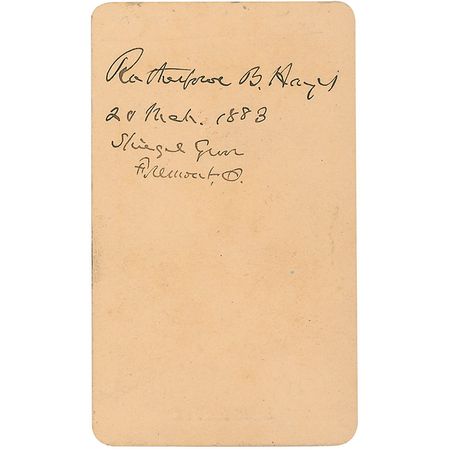 Lot #43 Rutherford B. Hayes: Rare carte-de-visite portrait signed by a post-presidential Hayes - Image 1