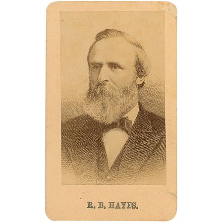 Lot #43 Rutherford B. Hayes: Rare carte-de-visite portrait signed by a post-presidential Hayes - Image 2