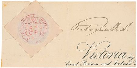 Lot #301 Queen Victoria Signature - Image 1