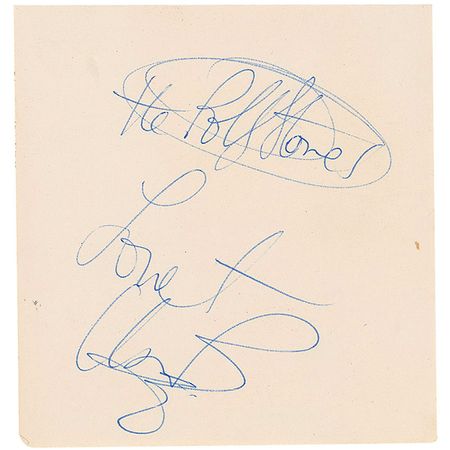 Lot #1018 Rolling Stones: Jagger and Watts Signatures - Image 2