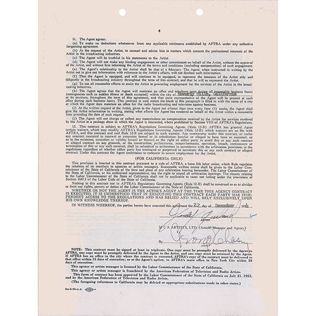 Lot #1080 Judy Garland: Garland signs a contract with MCA - Image 2