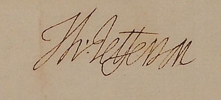 Lot #53 Thomas Jefferson: Granting a pension to an artillery officer 