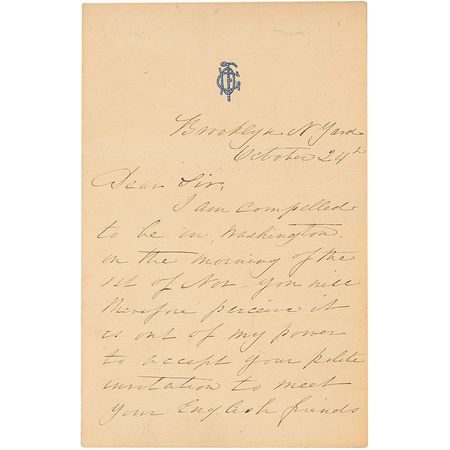 Lot #412 David G. Farragut Handwritten Letter Signed - Image 1