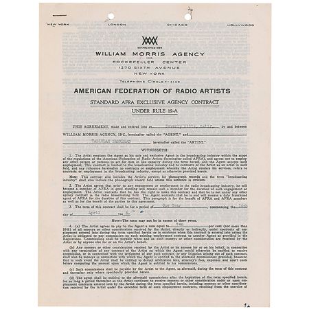 Lot #1046 Tallulah Bankhead Signed Document - Image 1