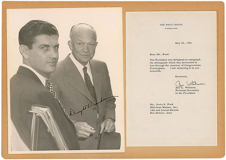 Lot #25 Dwight D. Eisenhower Signed Photograph