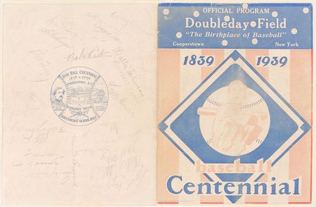 Lot #1393 National Baseball Hall of Fame Signed Program - Image 1