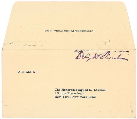Lot #27 Dwight D. Eisenhower: “Thank you for the intriguing, patriotic, Republican birthday remembrance. I will use it to entice any wayward nurse into the folds of Republicanism” - Image 2