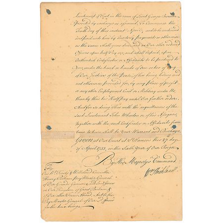 Lot #253 King George II Signed Document - Image 2