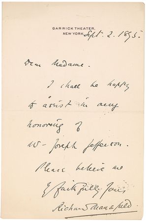 Lot #1113 Richard Mansfield - Image 1