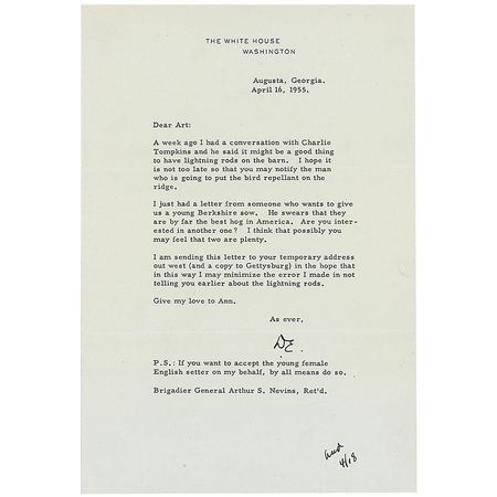 Lot #29 Dwight D. Eisenhower Typed Letter Signed