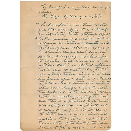 Lot #219 William A. Hammond: Scarce manuscript from America’s first neurologist - Image 1
