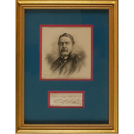 Lot #4 Chester A. Arthur Signature