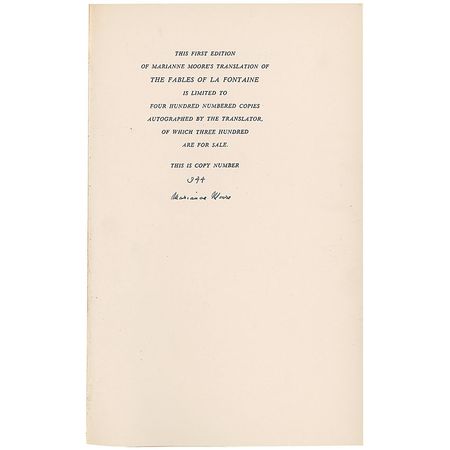 Lot #628 Marianne Moore Book - Image 1