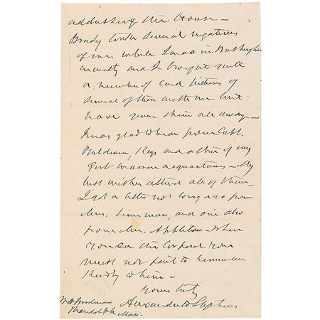 Lot #338 Alexander Stephens: “The one standing is from Brady Imperial taken some ten years ago—that at the time was said to be the best picture ever taken of me—it was taken in the attitude I usually assumed in addressing the House” - Image 3