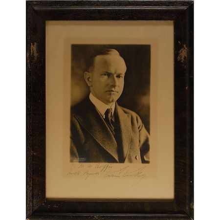 Lot #22 Calvin Coolidge Signed Photograph