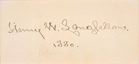 Lot #613 Henry Wadsworth Longfellow Signature - Image 2