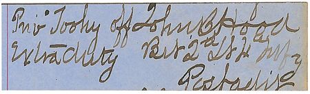 Lot #416 John Bell Hood Signature - Image 1