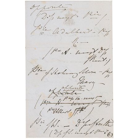 Lot #302 Queen Victoria: Victoria makes seating plans for a royal dinner - Image 2
