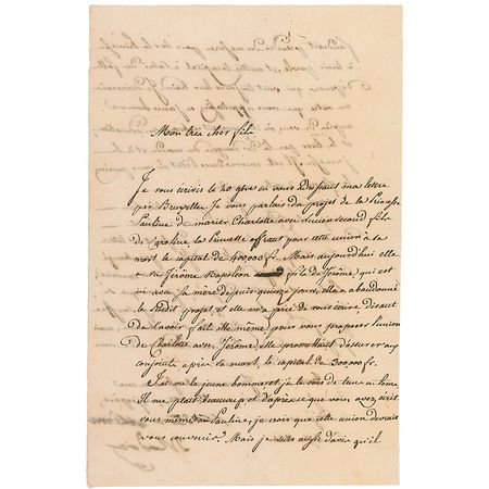 Lot #143 Letitia Ramolino Buonaparte: Napoleon?s mother bemoans her daughter?s extravagant lifestyle - Image 1