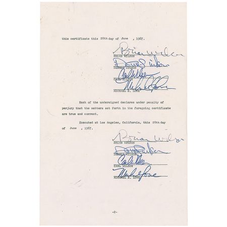Lot #761 Beach Boys: The Wilsons and Love file paperwork for the Beach Boys International Fan Club - Image 2