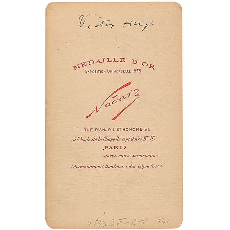 Lot #593 Victor Hugo: Choice portrait of The Hunchback author - Image 1