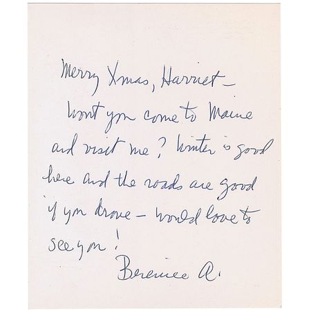Lot #530 Berenice Abbott Handwritten Letter Signed - Image 2