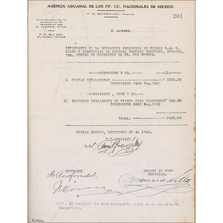 Lot #18 Francisco ‘Pancho’ Villa - Image 2