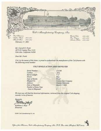 Lot #10  Bob Dalton .45 Colt Revolver - Image 6