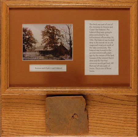Lot #76 Bonnie and Clyde Last Hideout Chimney Brick - Image 1