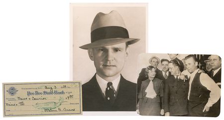 Lot #84 John Dillinger Photo and Melvin Purvis Check - Image 1