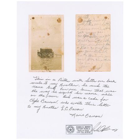 Lot #54 Clyde Barrow Hideout Letter - Image 3