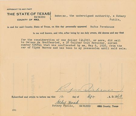 Lot #22  Clyde Barrow Colt Army Special .38 Revolver - Image 6