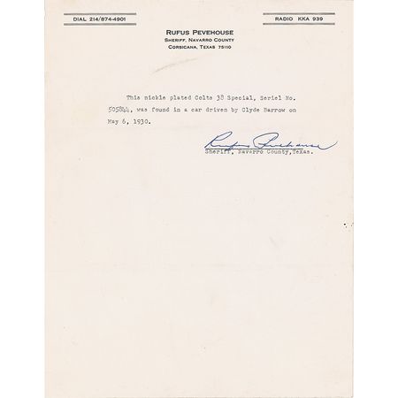 Lot #22  Clyde Barrow Colt Army Special .38 Revolver - Image 8