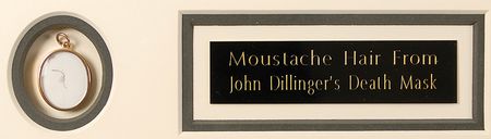 Lot #85 John Dillinger Hair and Melvin Purvis Signed Memorandum Display - Image 3