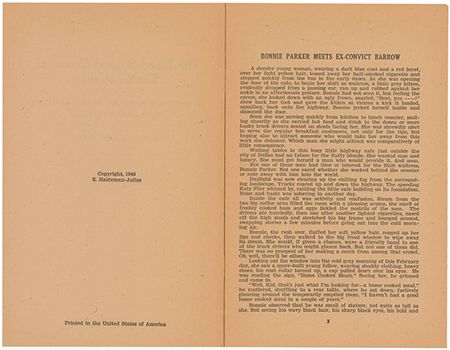 Lot #73 Bonnie Parker 1946 Pamphlet - Image 2