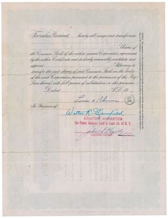 Lot #124  Bugsy Siegel Stock Certificate - Image 4