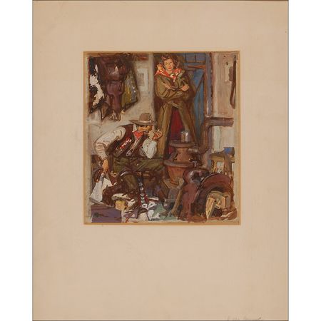 Lot #21  Dean Cornwell: The Last Job - Image 5