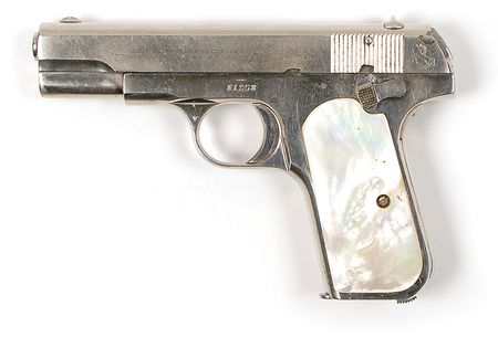 Lot #47  Clyde Barrow Pearl Handle Gun - Image 1