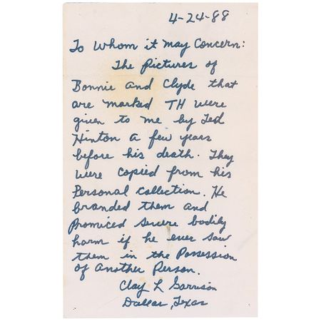 Lot #33 Clyde Barrow and W. D. Jones Photos - Image 2