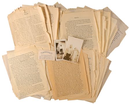 Lot #56 Cumie Barrow’s Unpublished Manuscript and Glasses - Image 1