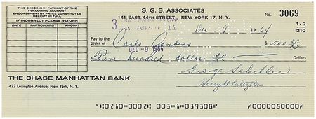 Lot #130 Carlo Gambino Check - Image 1