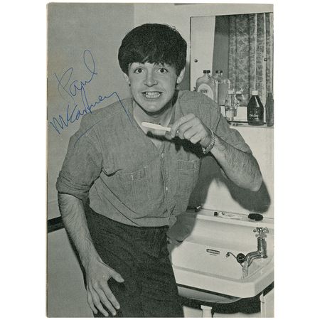 Lot #829 Beatles: Early Beatles 1963 fanzine signed after a concert in Blackpool, England - Image 2