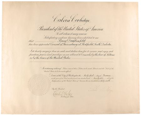 Lot #31 Calvin Coolidge Signed Document