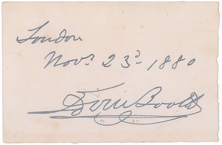 Lot #1325 Edwin Booth Signature - Image 1