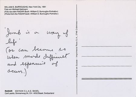 Lot #590 William S. Burroughs Signed Photograph - Image 1