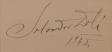Lot #606 Salvador Dali: An enormous Persistence of Memory framed with the surrealist?s signature - Image 2