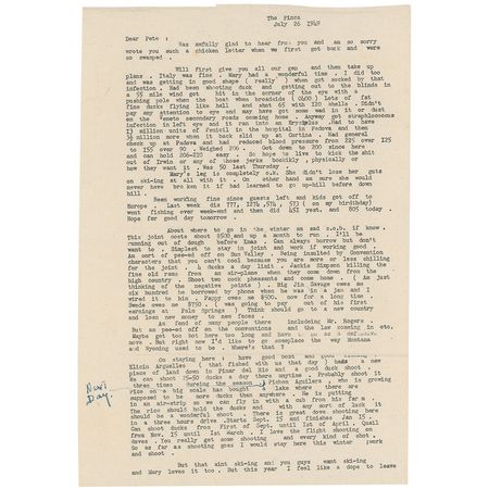 Lot #642 Ernest Hemingway: ?Hope to kick the shit out of Irwin or any of those jerks bookikly, physically or how they want it? - Image 1