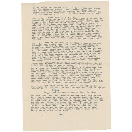 Lot #642 Ernest Hemingway: ?Hope to kick the shit out of Irwin or any of those jerks bookikly, physically or how they want it? - Image 2